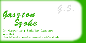 gaszton szoke business card